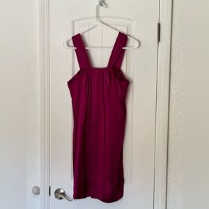 Banana Republic silk magenta slip dress, S